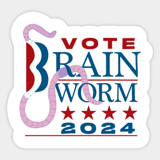 Vote-Brain-Worm-2024 Sticker